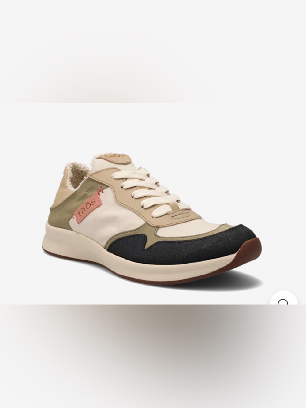 Taos Direction Cream & Black Lace-Up Sneaker